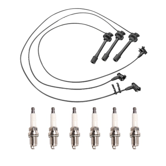 Spark Plugs Wireset and 6 Iridium Spark Plugs Compatible with Toyota Tundra T100 Tacoma 4Runner V6 Fits select: 2002 TOYOTA 4RUNNER BADLANDS, 1996-2001 TOYOTA 4RUNNER SR5