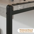 thumbnail image 4 of Slatted Style 2-Tier Sofa Table with Shelf, Farmhouse Rustic Console Tables for Entryway, Living Room, Hallway, 4 of 7