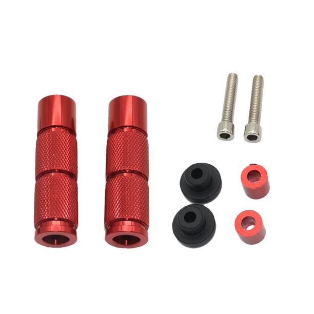 Estriberas para motocicleta Sunnimix 10 mm Reposapiés de la motocicleta rojo
