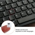 thumbnail image 4 of Uxcell Portuguese Keyboards Layout Stickers Computer Replacement Cover Universal White Background Black Lettering 2 Pack, 4 of 5