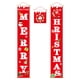 thumbnail image 1 of Cateissary 2 piezas de pancartas colgantes de Navidad, carteles de bienvenida para el porche, adornos de pared para el hogar, decoración de cumpleaños de Kits de decoración para fiestas Rojo Cateissary HA010416-01B, 1 of 6