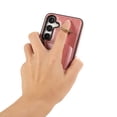 thumbnail image 6 of for Samsung Galaxy A13 5G Wallet Case with Card Holder - PU Leather Case for Women & Girls, Wrist Hand Strap, Secure Finger Ring, Shockproof Protective Phone Cover for Galaxy A13 5G, Pink, 6 of 7