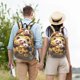 thumbnail image 4 of Disketp Cute Panda Sunflower Mochila de Lona Estampada, Mochila Escolar de Viaje Ligera para Estudiantes y Portátil-Small, 4 of 5