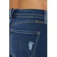 thumbnail image 6 of Kancan - USA Women's Dark Wash Five Pocket Button Fly Mid Rise Denim (30" Inseam) - KC8599, 6 of 11