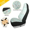 thumbnail image 4 of Pastel teacup pattern design Car Seat Cover 2 Piece Set Saddle Blanket Carseat Universal Fit for Vehicle Sedan SUV, 4 of 5