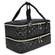 thumbnail image 4 of Organizador de esmalte de uñas, estuche de transporte de esmalte, caja de almacenamiento, resistente, suministros de uñas bolsita doble capa portátil Negro, 4 of 9