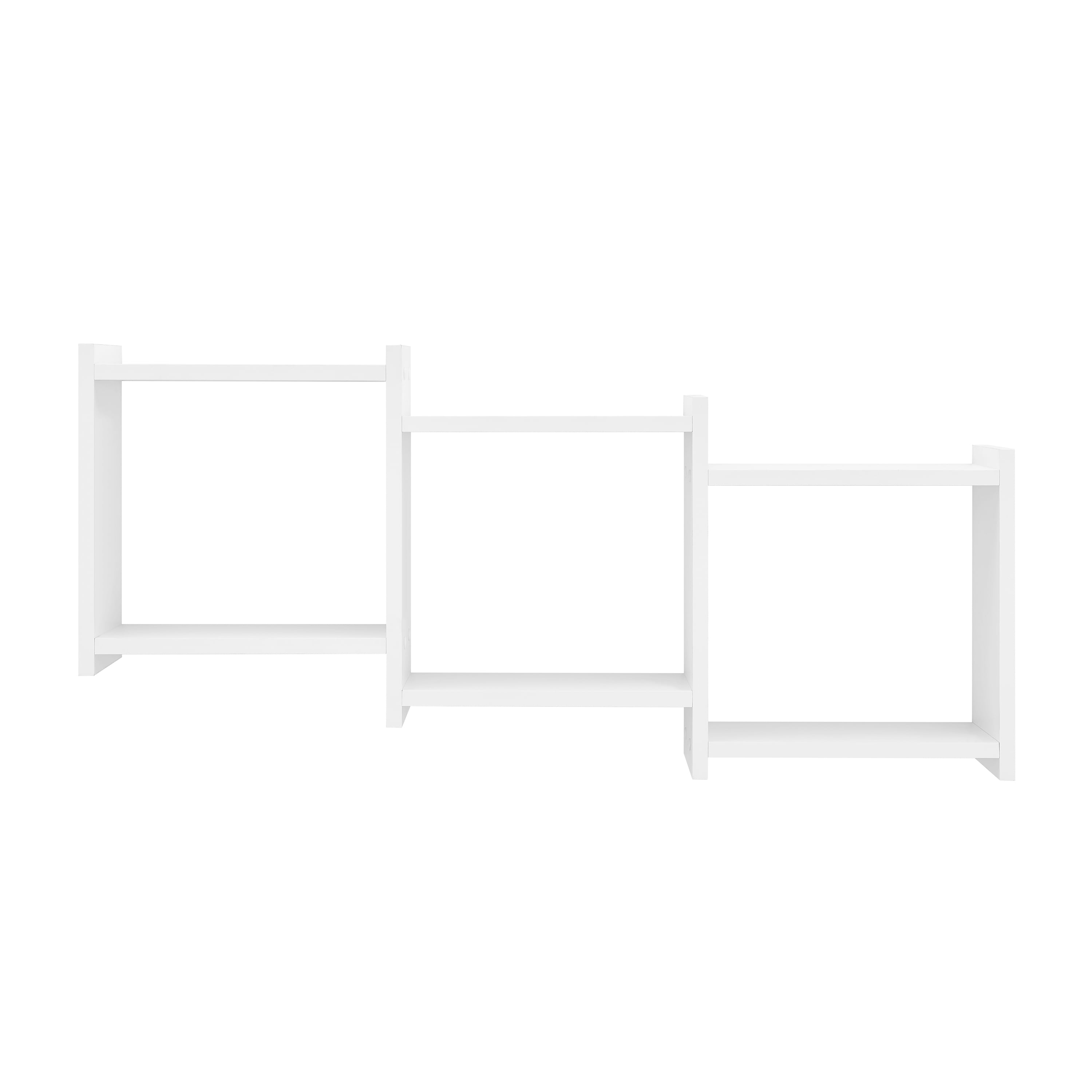 3Cube Floating Decorative Organizer Wall Shelf with Ledges