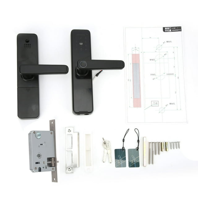 Password Lock,Fingerprint Door Lock Adjustable Smart Door Lock Fingerprint Lock Elevated Design