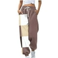thumbnail image 1 of Funicet Pants for Women,Women Fashion Color Blocked Printed Drawstring Pants, 1 of 5
