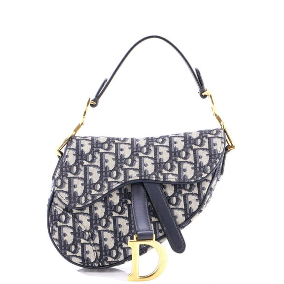 Pre-Owned Saddle Handbag Oblique Canvas Mini By Rebag