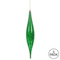 thumbnail image 2 of Vickerman N176604 13 in. Green Mercury Rain Drop Ornament - 2 per Bag, 2 of 3