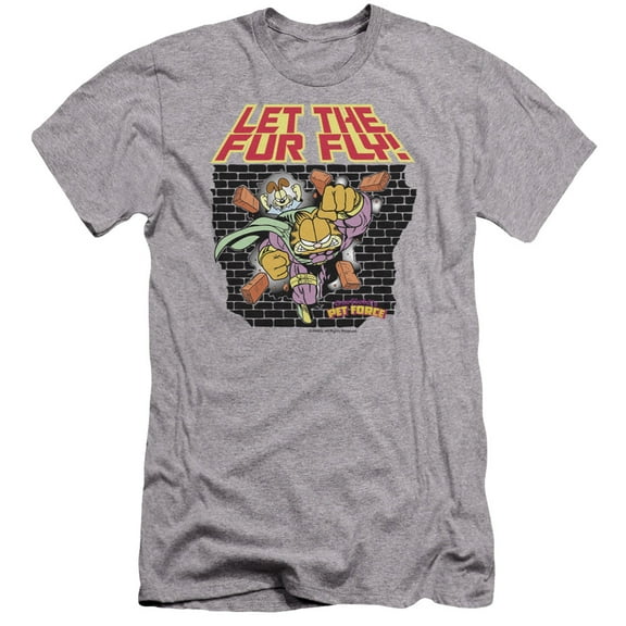 Garfield - Let The Fur Fly - Premium Slim Fit Short Sleeve Shirt - X-Large