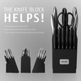 thumbnail image 3 of Hecef 15 PCS Damascus Pattern Kitchen Knife Set with Block, High Carbon Stainless Steel Chef Knives Set, 3 of 11