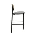 thumbnail image 4 of LeisureMod Euston Modern Wicker Bar Stool With Black Steel Frame, Set of 2, 4 of 12