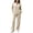 Beige, variant on Women's Velvet 2 Piece Tracksuit Zip Up Jacket Wide Leg Pants Set Stand Collar Casual Lounge Sweatsuit with Pockets Fall Winter Loungewear Wine