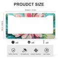 thumbnail image 3 of 2 Pack Green And Blue Flower Painting License Plate Frames Oil Painting Blue Pink Spring Summer Floral Car Accessories Aluminum 2 Round Holes for Women, 3 of 6