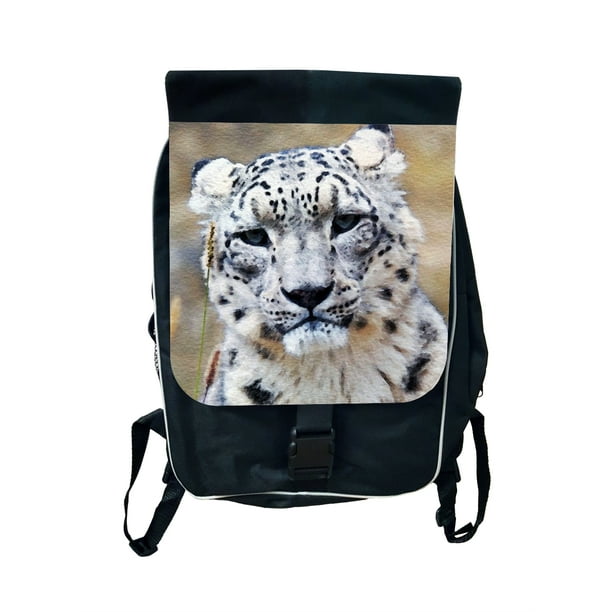 Accessory Avenue Childrens Backpacks Animal Snow Leopard Large School