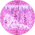 thumbnail image 1 of Ahgly Company Indoor Round Animal Purple Traditional Area Rugs, 3' Round, 1 of 4
