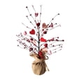 thumbnail image 2 of Hgoty 18" Red Berry Valentine's Tree w/ Burlap Base - Rustic Tabletop Decor for Mantel, Dining & Wedding Centerpieces, 2 of 9