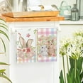 thumbnail image 4 of pogooe Colorful Buffalo Plaid Bunny Rabbit Flower Easter Kitchen Towels Dish Towels, 18x26 Inch Seasonal Decoration Hand Towels Set of 2, 4 of 6