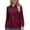 Wine 1, variant on BLVB Women's Button down Shirts Long Sleeve Blouses Formal Collared Dress Shirts V Neck Tops Office Work Shirts