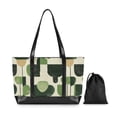 thumbnail image 7 of FORMRS Canvas Laptop Tote Bag for Women with 15.6" Computer Compartments Shoulder Handbag, Green Circle, 7 of 7