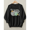 thumbnail image 2 of Christmas Sweatshirt Merry Christmas Y'all Graphic Casual Long Sleeve Shirt for Women, 2 of 6
