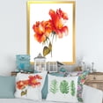 thumbnail image 3 of Designart 'Two Blossoming Red Roses On White' Traditional Framed Art Print, 3 of 4