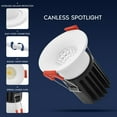 thumbnail image 3 of Luxrite 1 Inch LED Recessed Canless Regressed Light with J-Box, 9W, 5CCT, 800LM, Dimmable Spotlight, IC Rated ETL 4 Pack, 3 of 7