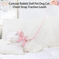 thumbnail image 4 of Pnellth 1 Set Pet Harness Leash Adjustable Wear-resistant Cartoon Rabbit Doll Pet Cat Dog Traction Rope Set, 4 of 10