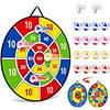 26" Dart Board for Kids with 16 Sticky Balls, Double Sided Dinosaur Dart Board, Indoor Outdoor Party Games Toys, Birthday Toys Gift for Age 5 6 7 8 9 10 11 12 Year Old Boys Girls(A)