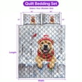 thumbnail image 5 of Playful Chinese Shar-Pei Welcomes Winter Snowy Day with Cardinal Bird Quilt Bedding Set Dog Lover 1 Blanket Bed Cover 2 Pillowcases - 12017, 5 of 5