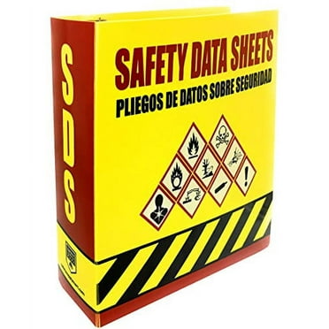 SDS Binder, Heavy Duty 3 Ring Binder 3 Inch, English Spanish Bilingual, 600 Safety Data Sheets Capacity