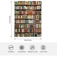 thumbnail image 2 of Library Bookshelf Fleece Throw Blanket Ultra Soft Cozy Blooming Decorative Flannel Blanket All Season for Home Couch Bed Chair Travel 40x50in, 2 of 6