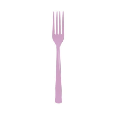 Plastic Disposable Forks Lilac 24 Pieces by Way To Celebrate