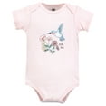 thumbnail image 3 of Hudson Baby Infant Girl Cotton Bodysuits, Hummingbird Garden, 3-6 Months, 3 of 3