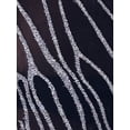 thumbnail image 5 of DARING DIVA Women's Glitter Mesh Mock Neck See Through Blouse M Silver, 5 of 6