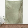thumbnail image 4 of Abstract Fabric by the Yard, Wavy Patterns in Symmetrical Design Modern Art Retro Lattice Print, Decorative Upholstery Fabric for Sofas and Home Accents, Ivory Night Blue and Fawn by Ambesonne, 4 of 5
