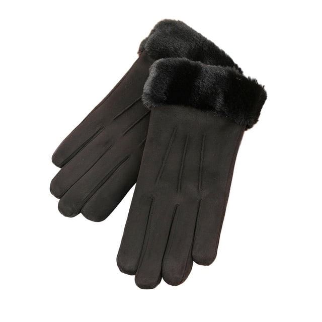 YoaNJYGR Dish Washing Gloves Medium -20 Gloves Gloves for Kitchen Cooking Suede Warm Gloves Winter Ladies Student Cute Korean Version with Thickened Outdoor Riding Screen Gloves
