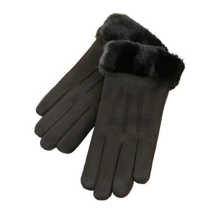 

Linjieee7 Suede Warm Gloves Winter Ladies Student Cute Korean Version With Thickened Outdoor Riding Screen Gloves Late Gloves Large Disposable