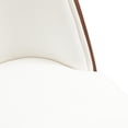 thumbnail image 5 of LeisureMod Tule 7-Piece Dining Set in White Steel Frame with 6 Upholstered Seat Dining Chairs and 71" Oval Dining Table with MDF Tabletop-Color:White Walnut, 5 of 21