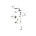 thumbnail image 2 of Elegant Kitchen & Bath FAS-9002BNK George Complete Shower & Tub Faucet with Rough-in Valve, Brushed Nickel, 2 of 10