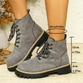 thumbnail image 6 of Fanghe Women's 2025 Border Round Head Suede Casual Short Boots, 6 of 8