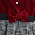 thumbnail image 4 of Vestido Navideño de Terciopelo con falda a cuadros abrigadora para Bebé FLORY 0120, Rojo, 1 Año, 4 of 5