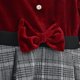 thumbnail image 4 of Vestido Navideño de Terciopelo con falda a cuadros abrigadora para Bebé FLORY 0120, Rojo, 1 Año, 4 of 5