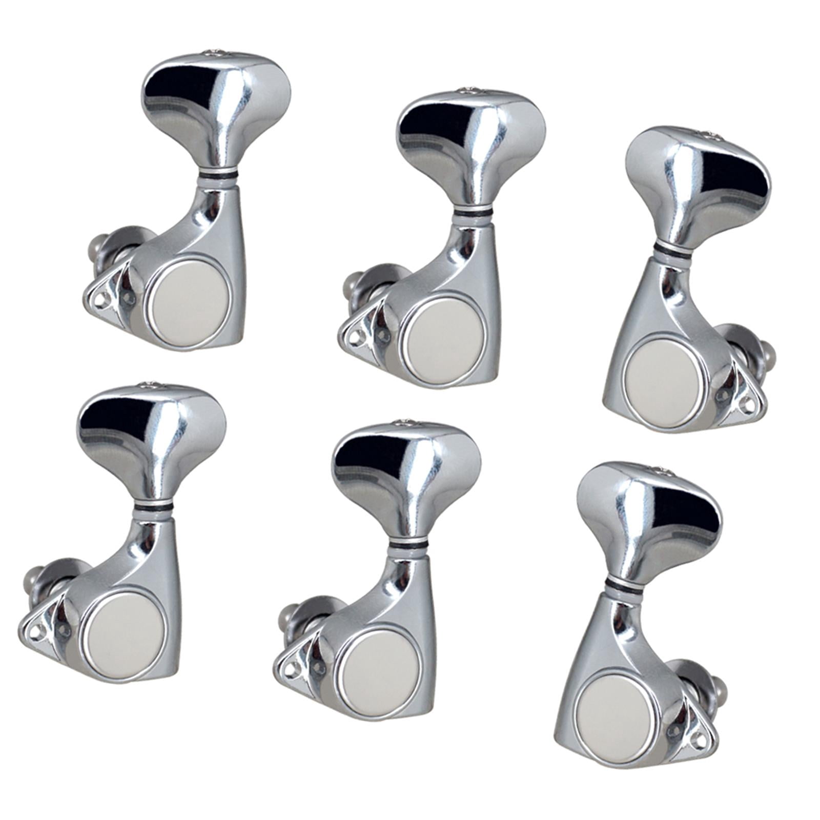 JWQFBC 6 Pieces Guitar String Tuning Pegs 2L and 4R 1:18 Retro Design Parts Lightweight