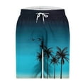 thumbnail image 4 of VBTAPA Mens Drawstring Swim Trunks Hawaiian Bathing Suit Palm Tree Print Beach Board Shorts with Pockets Prime Sales Today Sky Blue L, 4 of 5