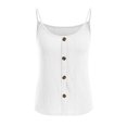 thumbnail image 4 of vigerkar Women Summer Tank Tops Casual V Neck Strappy Loose Beach Sleeveless Shirts Blouses (White, XS), 4 of 5