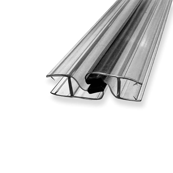Gordon Glass® Shower Door Magnetic Profile Seal for Glass-to-Glass Applications Fits 5/16" and 3/8" Glass - 76" Long
