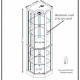 thumbnail image 4 of Curio Cabinet with Glass Doors, Glass Display Cabinet China Cabinet with Adjustable Shelves & Mirrored Back Panel, Built-in Lighted, Corner Cabinet Glass Display Case for Living Room, Entryway, Cherry, 4 of 9